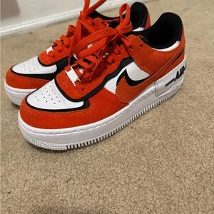 Nike Air Force 1 Orange and White